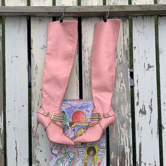 Thigh high boots JEFFREY CAMPBELL pink - Picture 3 of 16